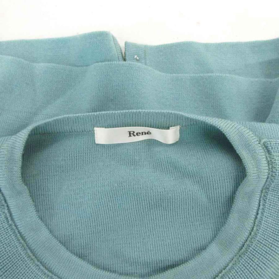 Rene（ルネ） カーディガン ニット ウール 36 水色 ライトブルー