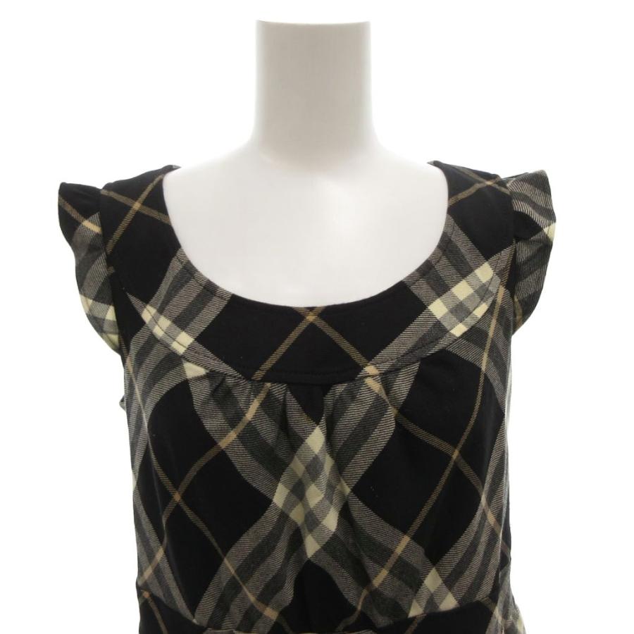 バーバリーブルーレーベルノースリーブ チェック柄 ワンピース 38/M バーバリー ブルーレーベル ノースリーブ ワンピース 38 ノバチェック