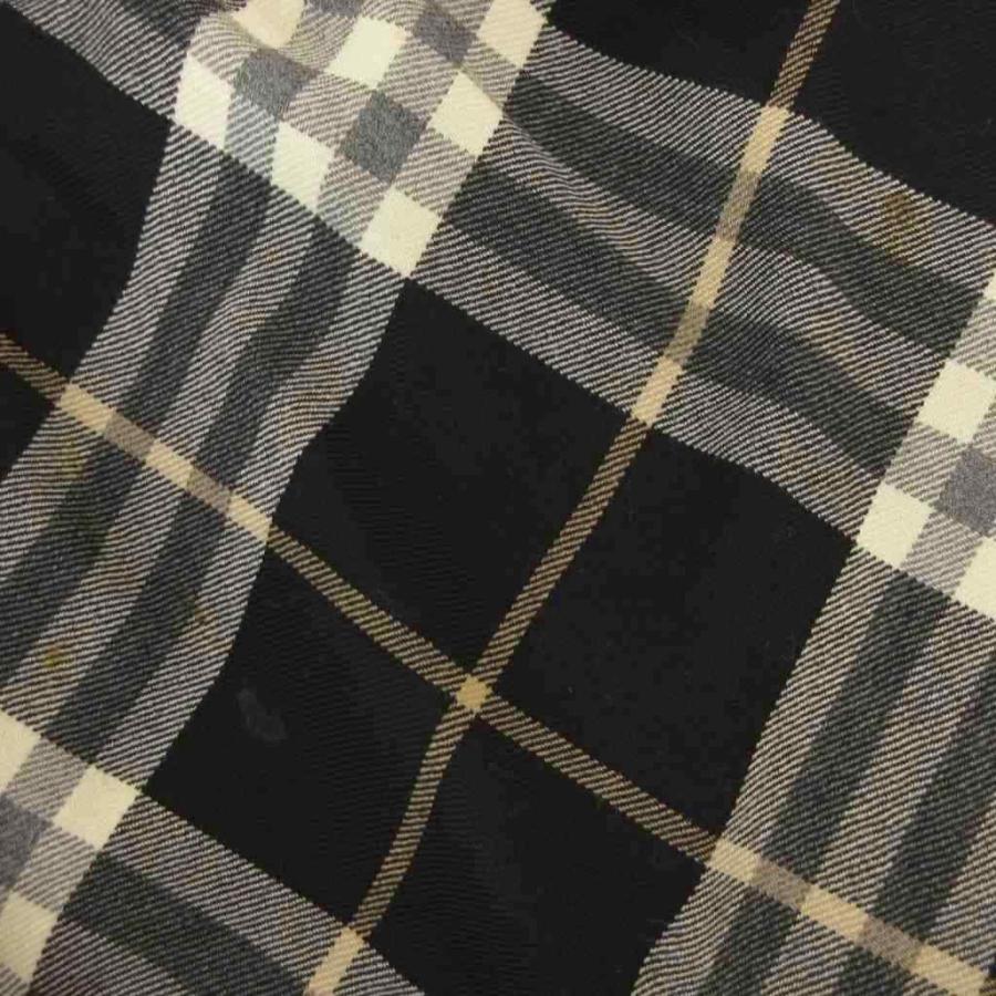 ★バーバリーブルーレーベル ★ノバチェックリボンタイ　半袖カットソー　黒38 バーバリーブルーレーベル ノバチェックリボンタイ 半袖カットソー 黒