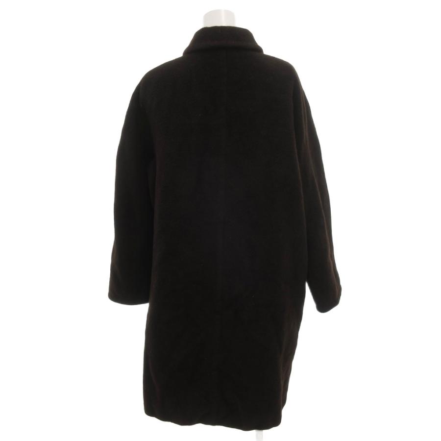 MARINA RINALDI ステンカラーコート ウール 17 茶 ブラウン ダブル 
