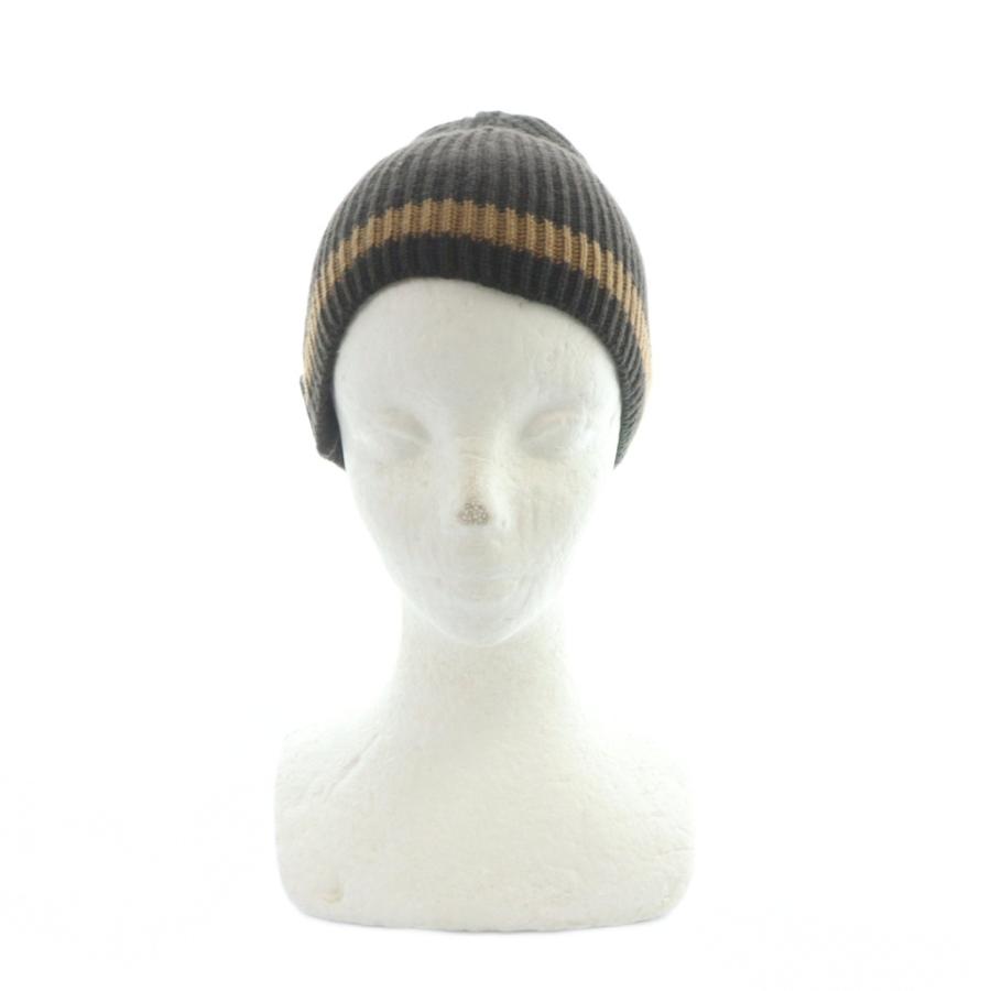 GUCCI（グッチ） ビーニー ニット帽 ニットキャップ ロゴ バイカラー M