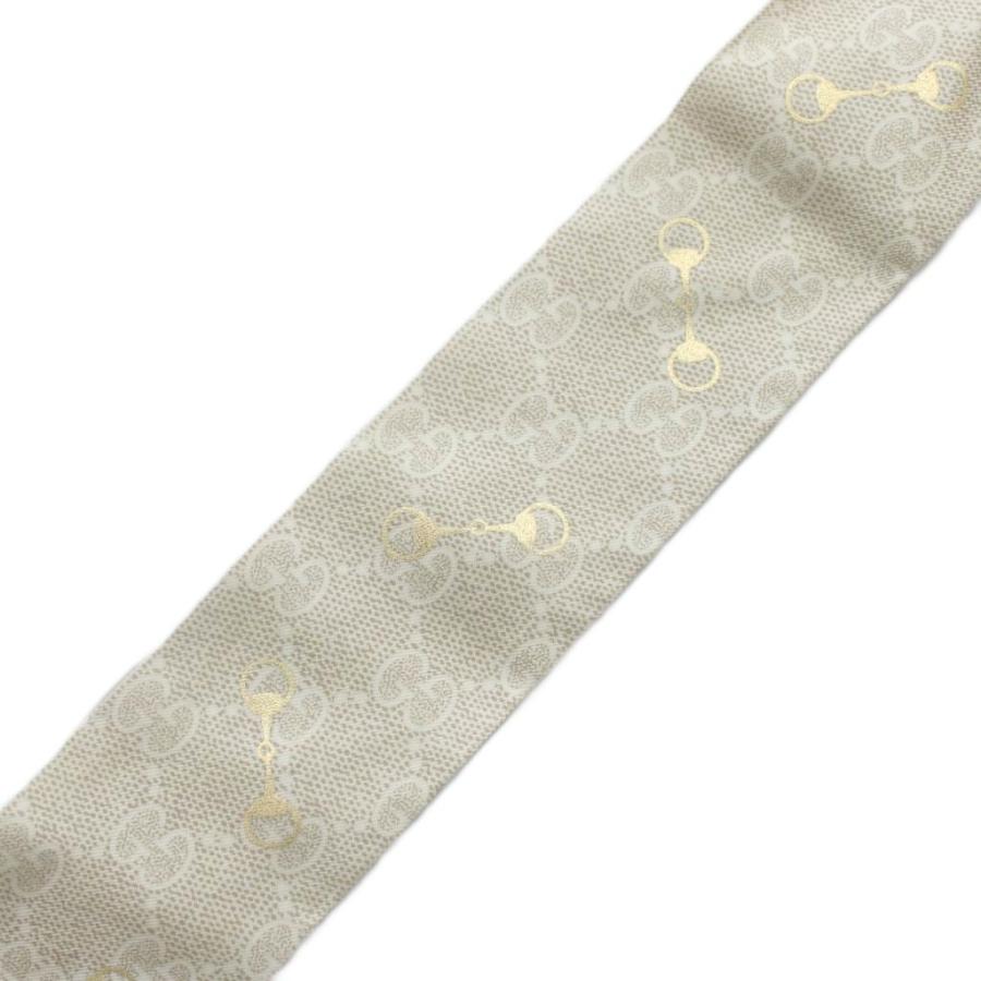 グッチ GUCCI スカーフ ネックボウ 絹 シルク GG柄 ホースビット 総柄 ベージュ ピンク 663719 /XZ ■OH ■GY19 レディース