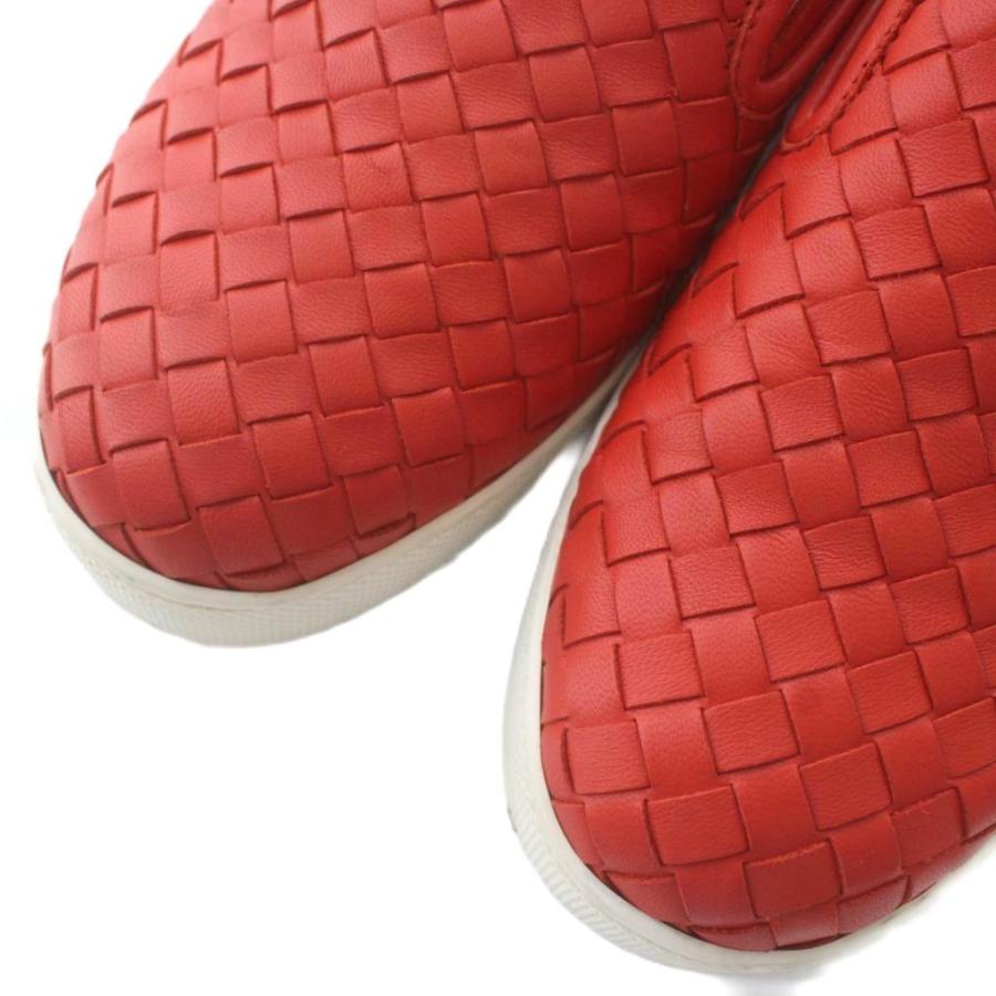BOTTEGA VENETA スリッポン 23㎝ 赤 BOTTEGA VENETA（ボッテガ・ヴェネタ） スリッポン スニーカー レザー