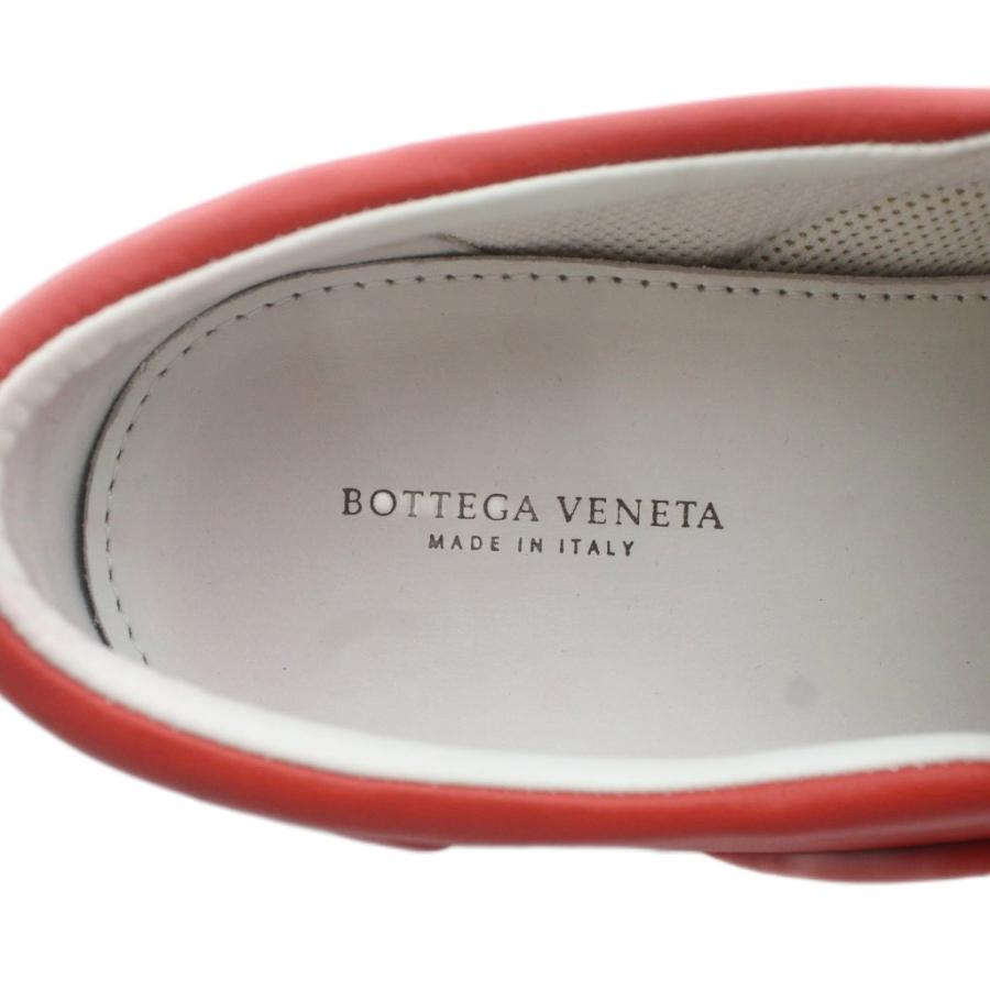 BOTTEGA VENETA スリッポン 23㎝ 赤 BOTTEGA VENETA（ボッテガ・ヴェネタ） スリッポン スニーカー レザー