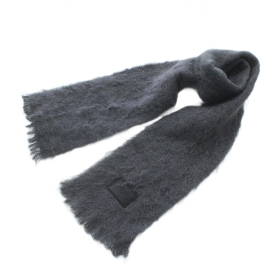 LOEWE（ロエベ） マフラー ストール モヘヤ ウール フリンジ レザー