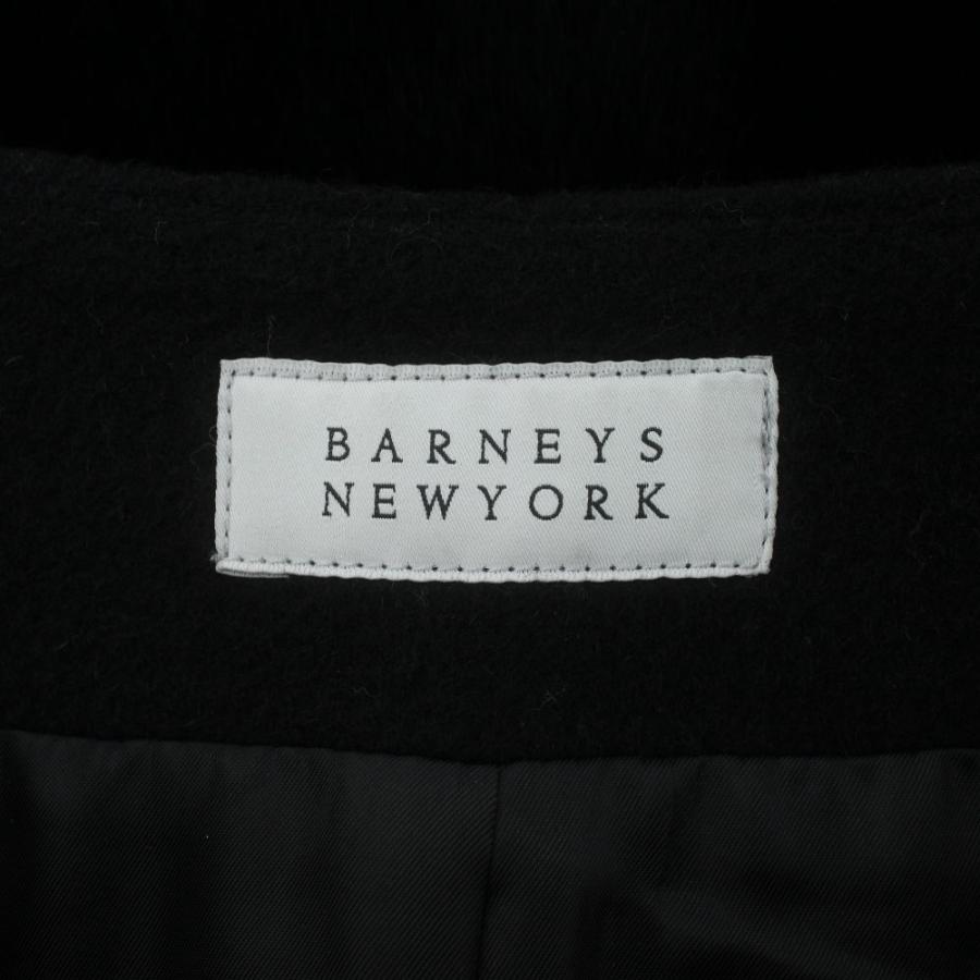 バーニーズニューヨーク BARNEYS NEW YORK ノーカラーコート ウール 