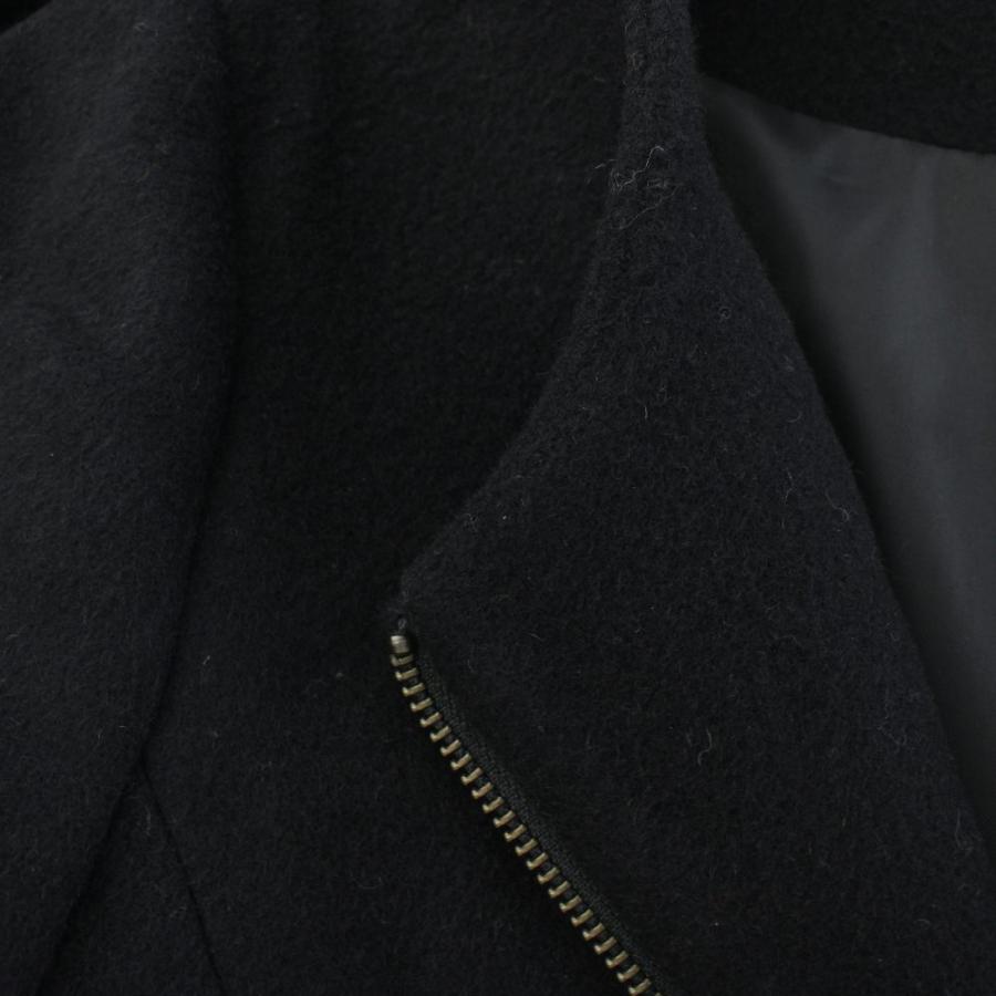 バーニーズニューヨーク BARNEYS NEW YORK ノーカラーコート ウール 