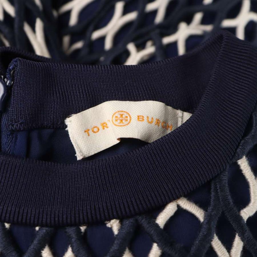 TORY BURCH（トリーバーチ） ニットワンピース ノースリーブ 総柄 ロゴ