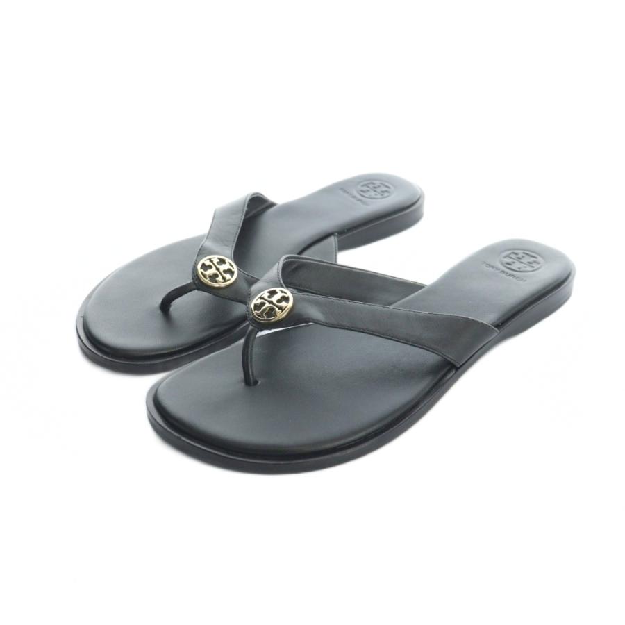 TORY BURCH（トリーバーチ） トングサンダル フラット レザー ロゴ 
