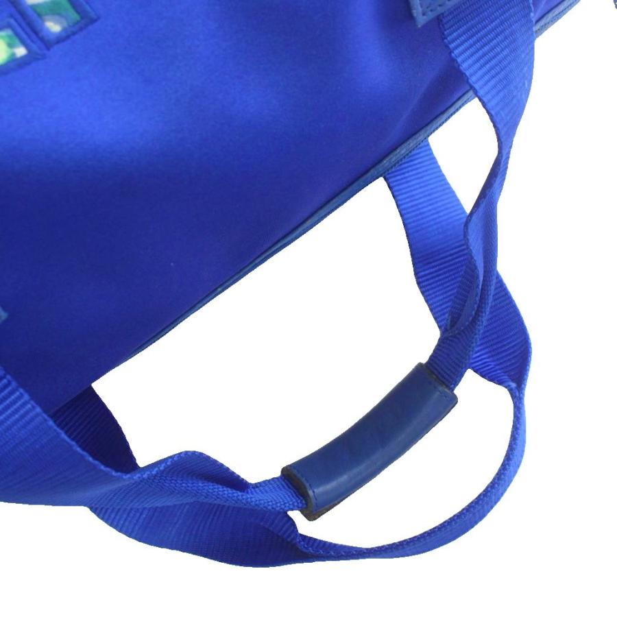 ケンゾー KENZO ボストンバッグ ショルダー 2WAY ロゴ 刺繍 青 ブルー