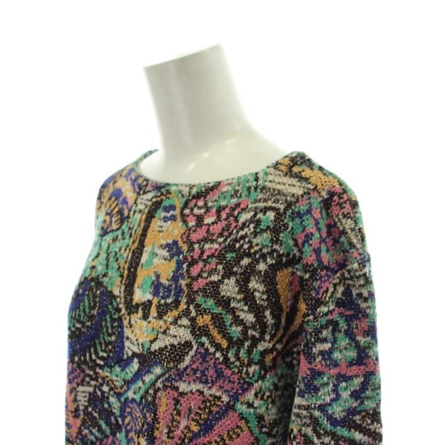 ミッソーニ MISSONI チュニック ニット マルチカラー 総柄 ボート