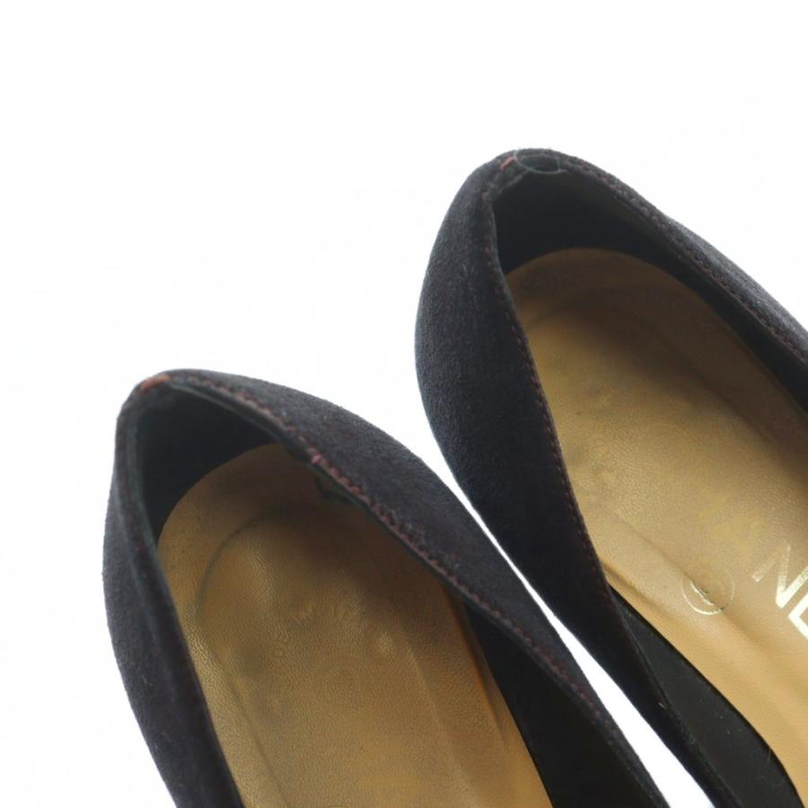 CHANEL（シャネル） パンプス スエード ココマーク チェーン ロゴ 34.5