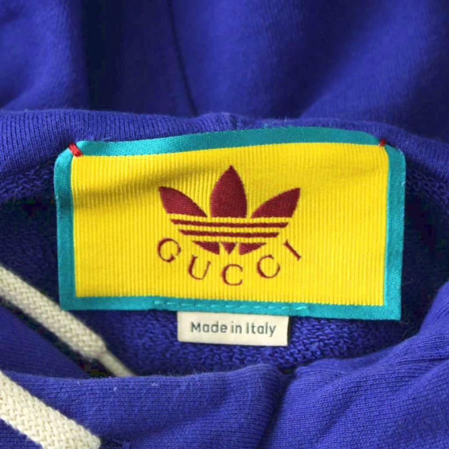 美品　GUCCI グッチ アディダス　コラボ　ロゴ　パーカー　トップス　スエット GUCCI（グッチ） × アディダス コラボ パーカー フーデッド スウェット