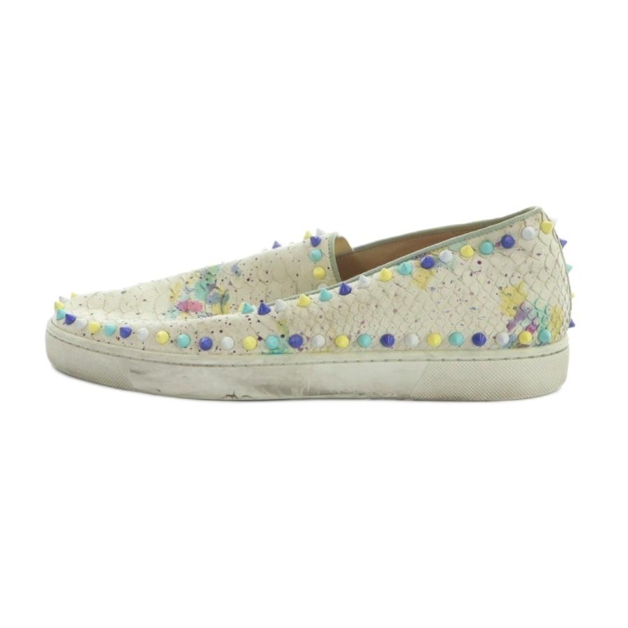 Christian Louboutin（クリスチャンルブタン） スリッポン ロゴ レザー 