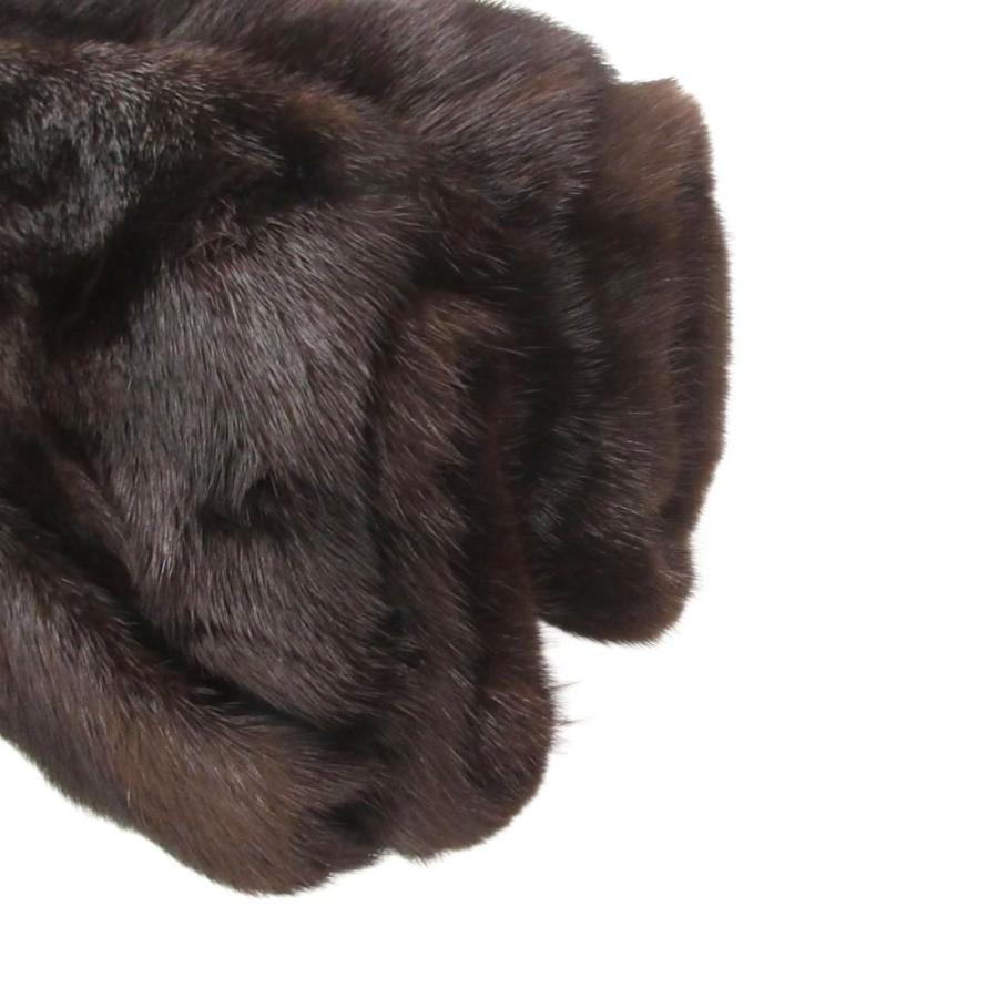 サガミンク SAGA MINK 銀サガ ミンクファーコート 毛皮 ミドル丈 13 茶