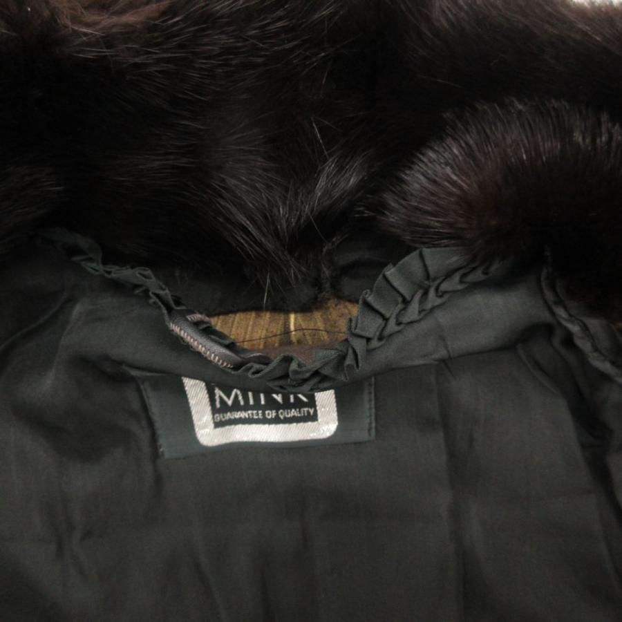 サガミンク SAGA MINK 銀サガ ミンクファーコート 毛皮 ミドル丈 13 茶