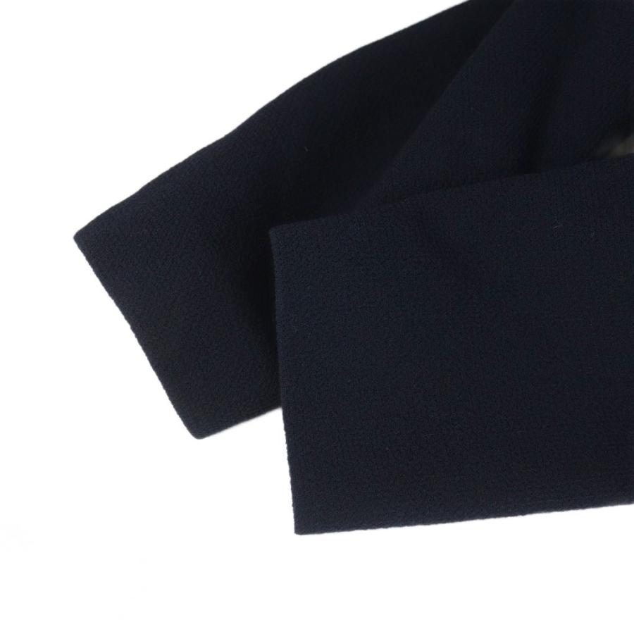 クリスチャンディオール Christian Dior 6E21683A1110 ロングワンピース 長袖 クルーネック 絹 シルク 34 紺 ネイビー ■GY19 /MQの画像