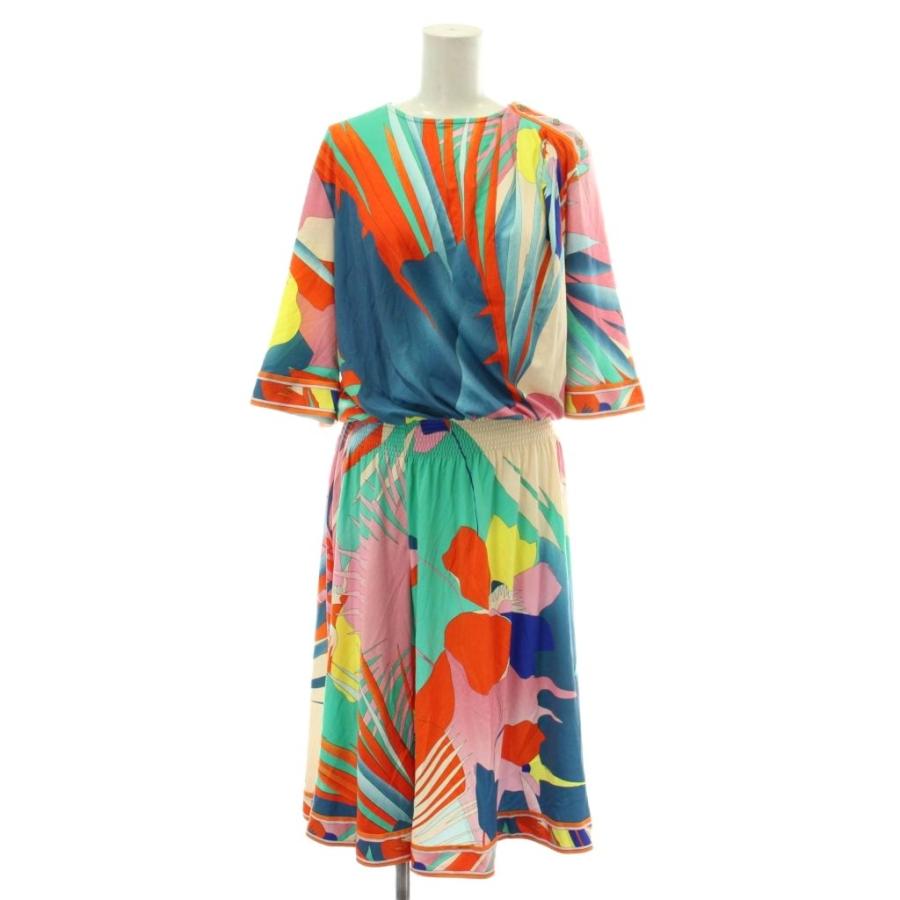 LEONARD（レオナール） 未使用品 ワンピース ナイロン 七分袖 ロング