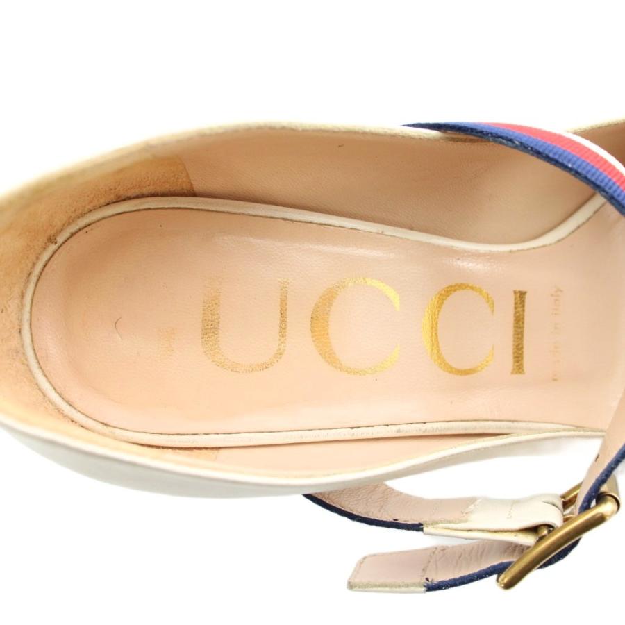 GUCCI（グッチ） シルヴィ メリージェーン パンプス レザー ポイン 
