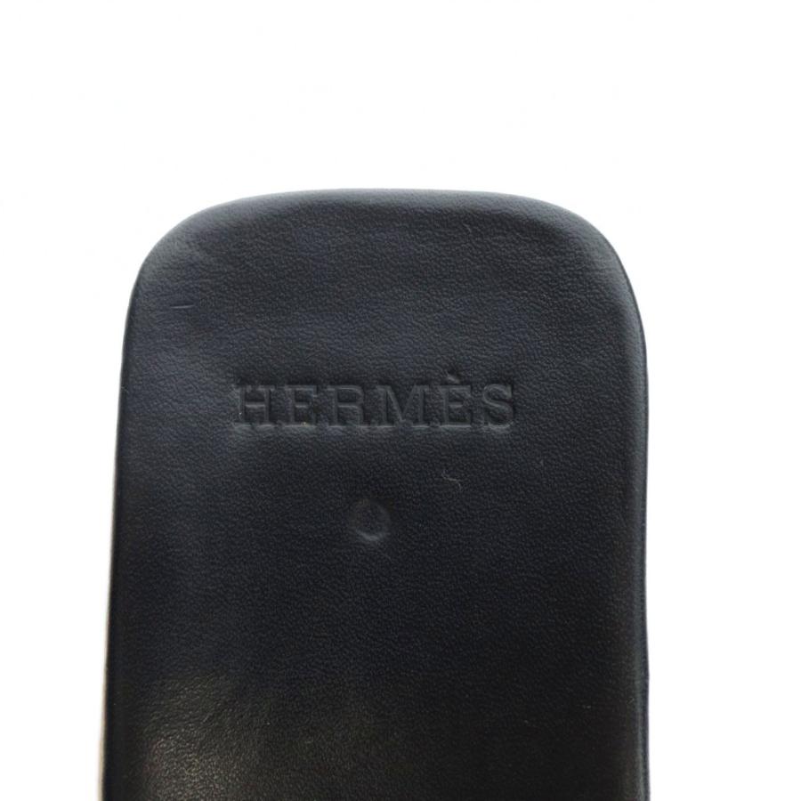 エルメス　エヴリン　サンダル　パンチング　ウッドソール　ミュール　ブラック HERMES（エルメス） エブリン ウッドサンダル ミュール パンチング H