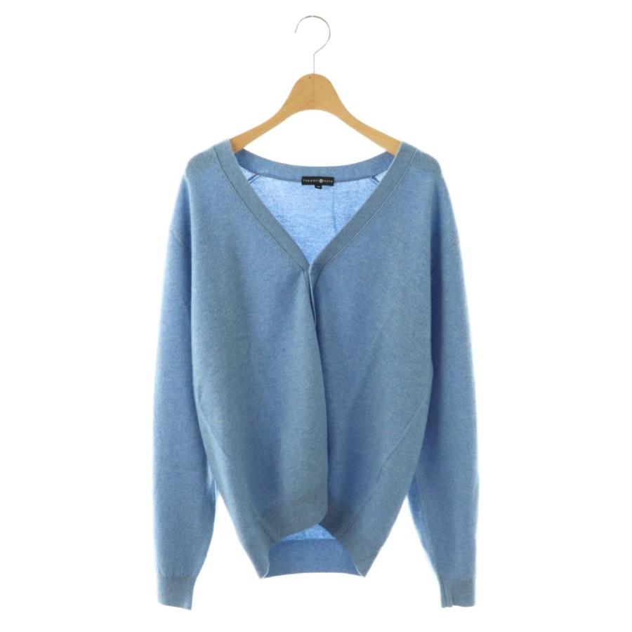 TAKASIMAYA 高島屋 ニット カーディガン カシミヤ M サックスブルー 