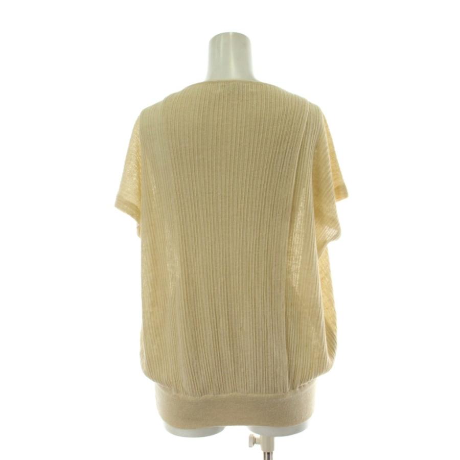 ISSEY MIYAKE（イッセイミヤケ） ニット 麻 リネン アイボリー 半袖