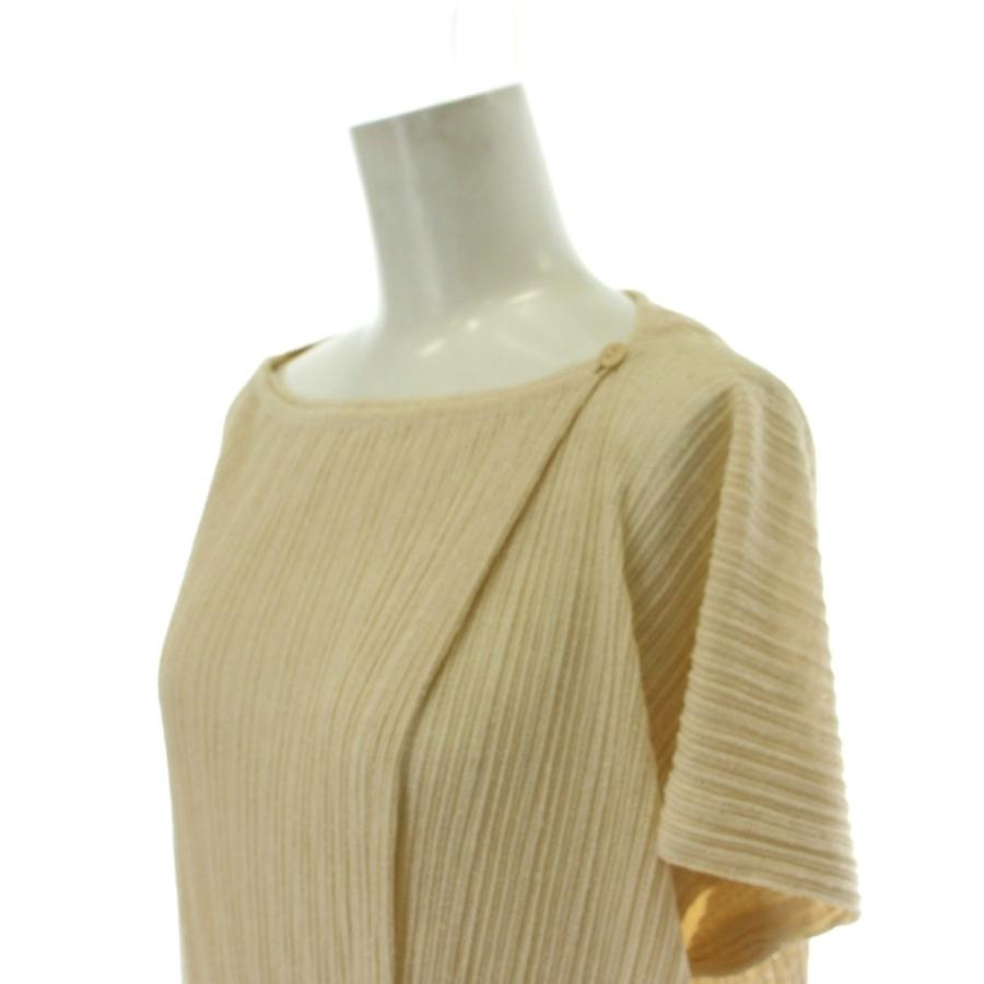 ISSEY MIYAKE（イッセイミヤケ） ニット 麻 リネン アイボリー 半袖