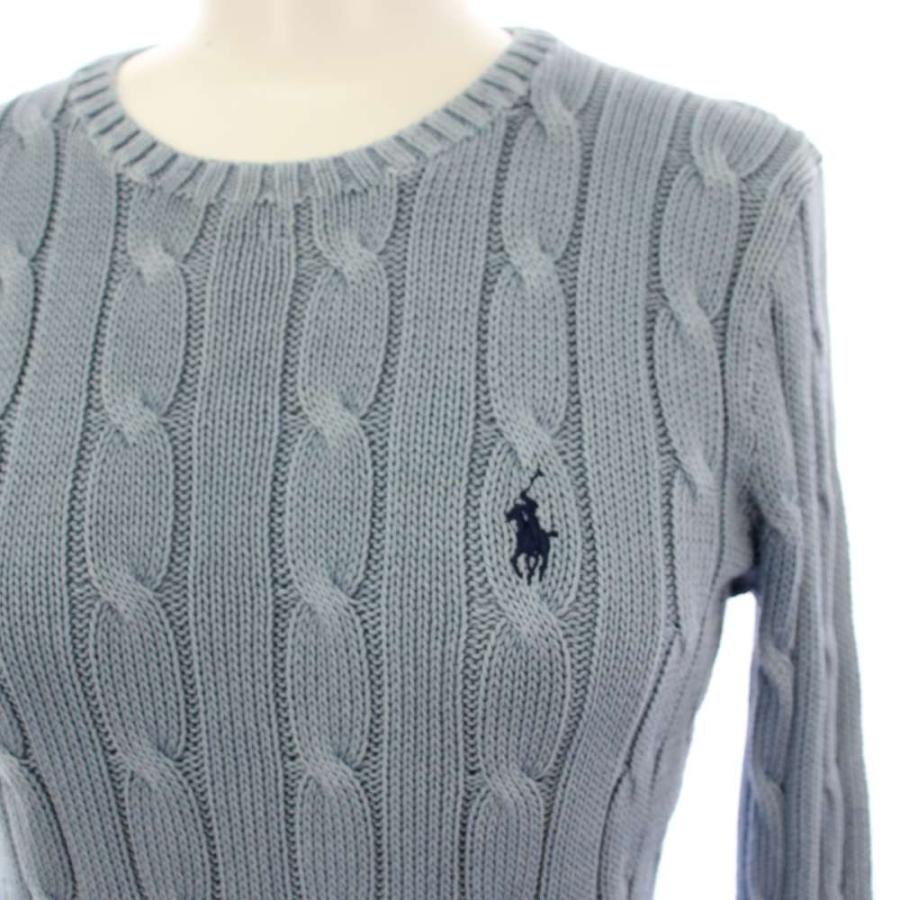 ポロ ラルフローレン ケーブルニット カットソー 刺繍 ワンポイント XS