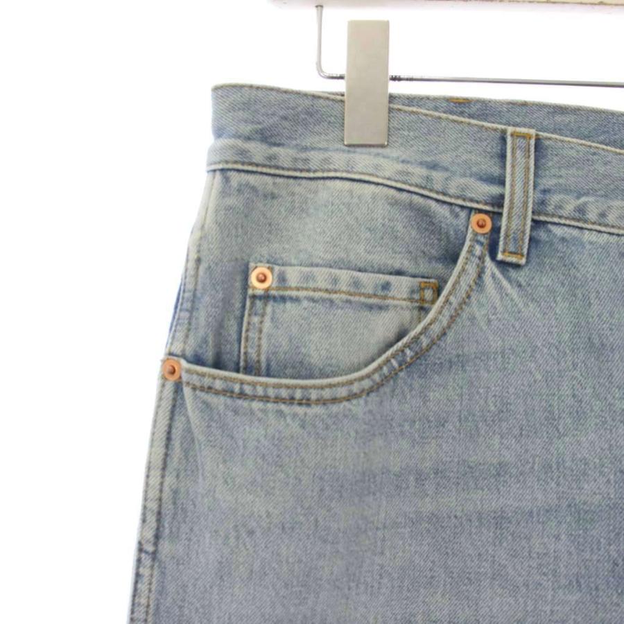 グッチ GUCCI テーパード デニムパンツ ジーンズ 33 青 ブルー 681289 /YM ■GY69 メンズ_5