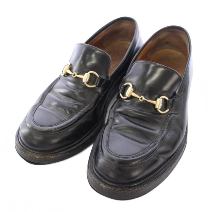 GUCCI（グッチ） ホースビットローファー レザー 40.5E 黒 ブラック