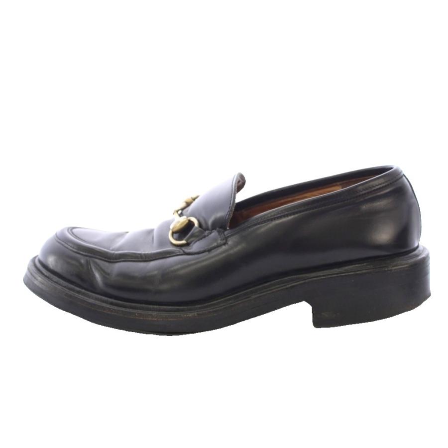 GUCCI（グッチ） ホースビットローファー レザー 40.5E 黒 ブラック