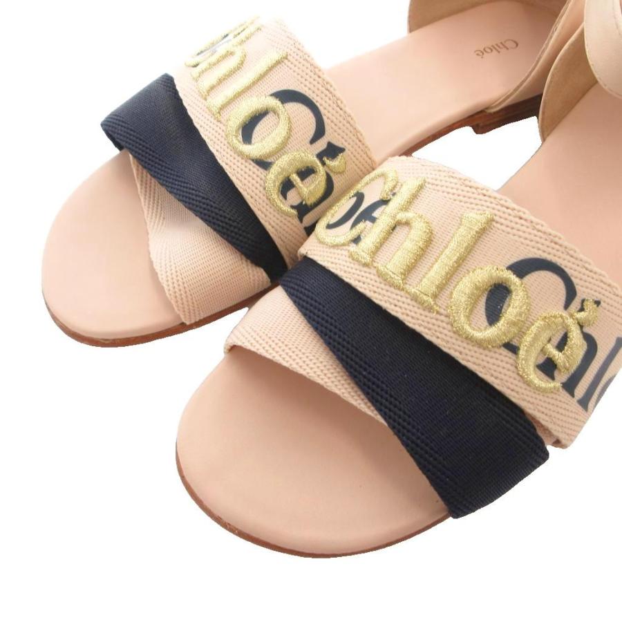 Chloe（クロエ） 未使用品 ウッディ サンダル ロゴ バックストラップ