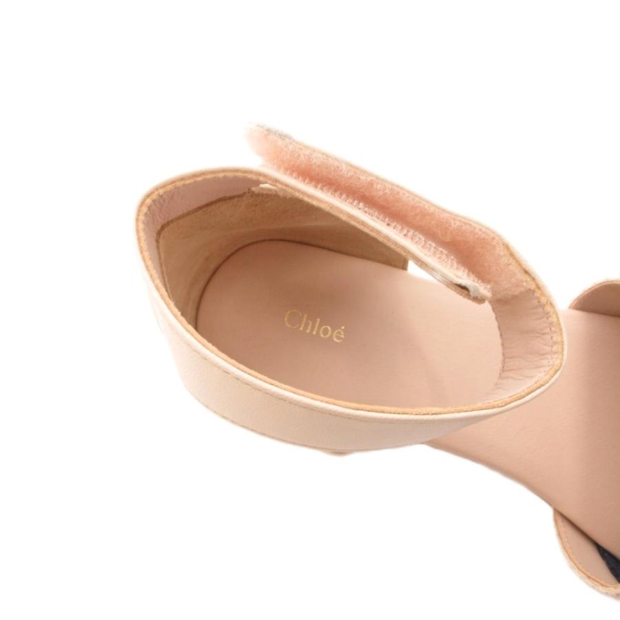 Chloe（クロエ） 未使用品 ウッディ サンダル ロゴ バックストラップ