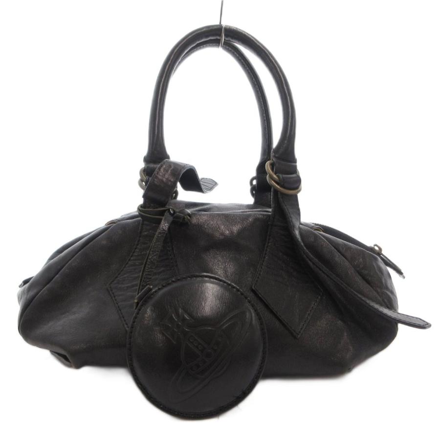 超希少【Vivienne Westwood 】チャーム付きレザーミニボストン Vivienne Westwood（ヴィヴィアンウエストウッド） ハンドバッグ