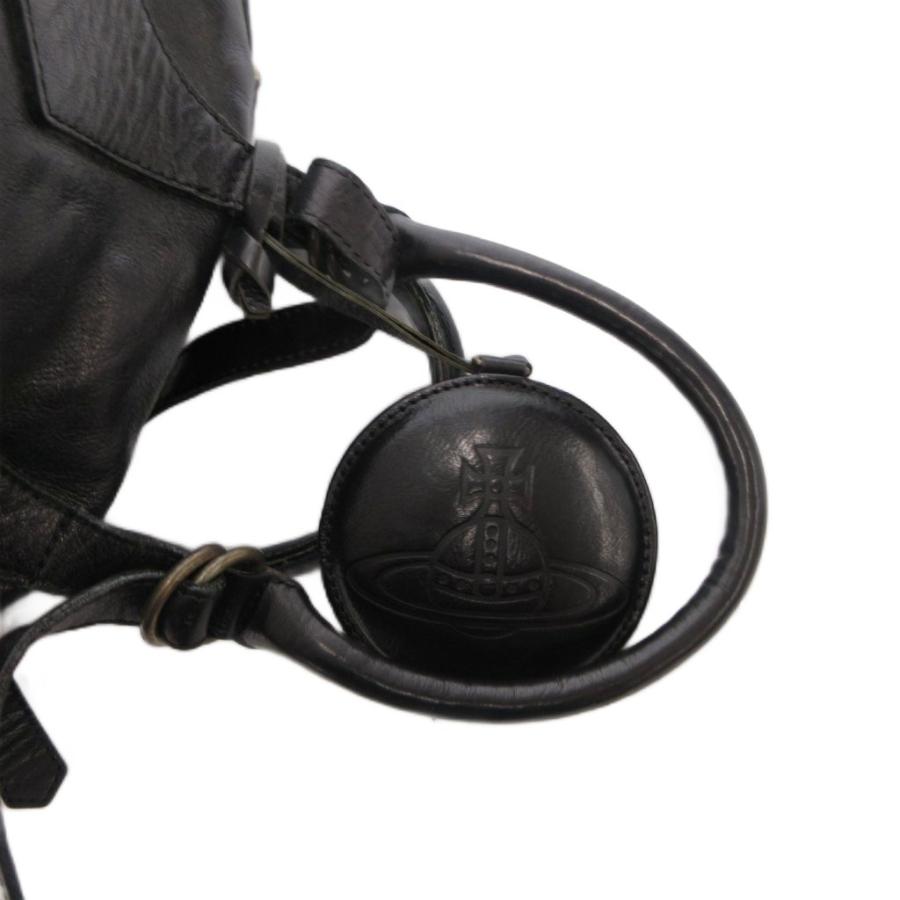 超希少【Vivienne Westwood 】チャーム付きレザーミニボストン Vivienne Westwood（ヴィヴィアンウエストウッド） ハンドバッグ