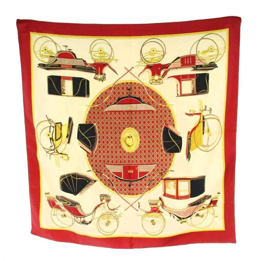 HERMES（エルメス） カレ90 LA PERRIERE スカーフ シルク 絹 ベージュ