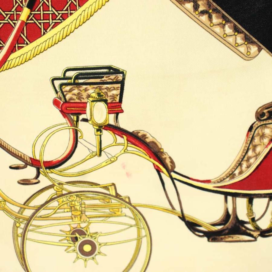 HERMES（エルメス） カレ90 LA PERRIERE スカーフ シルク 絹 ベージュ