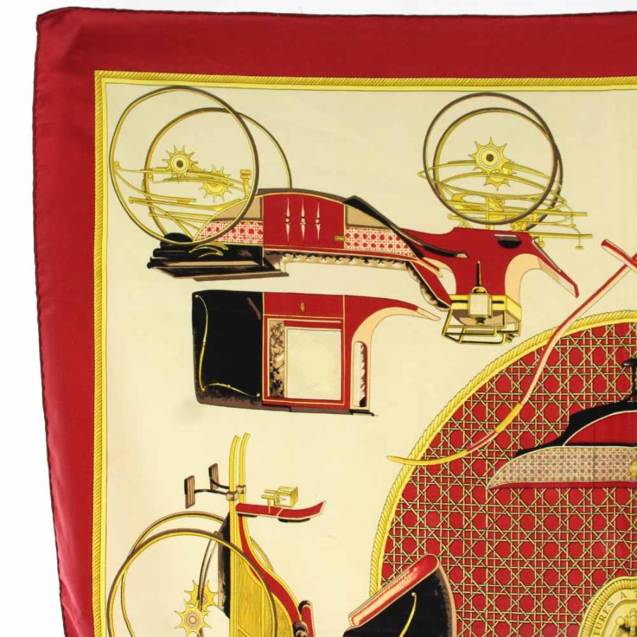 【早い者勝ち！】HERMES エルメス　カレ90 去年の雪 ディテール ベージュ HERMES（エルメス） カレ90 LA PERRIERE スカーフ シルク 絹 ベージュ