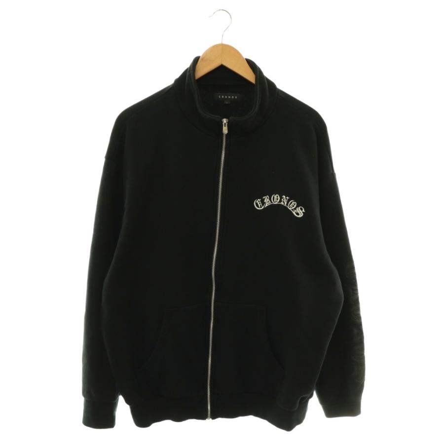 CRONOS クロノス　スウェットトレーナー クロノス CRONOS スウェット トレーナー ジップアップ ロゴ L ブラック