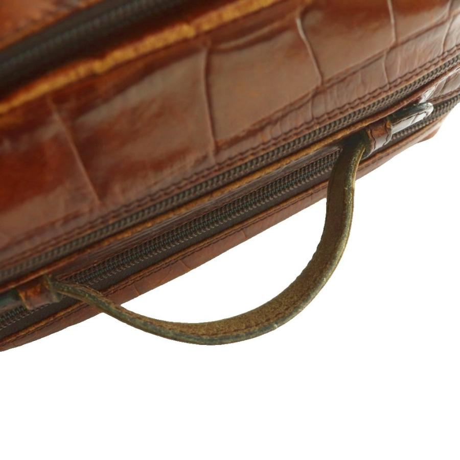 Bally（バリー） クラッチバッグ セカンドバッグ クロコ型押し 茶 
