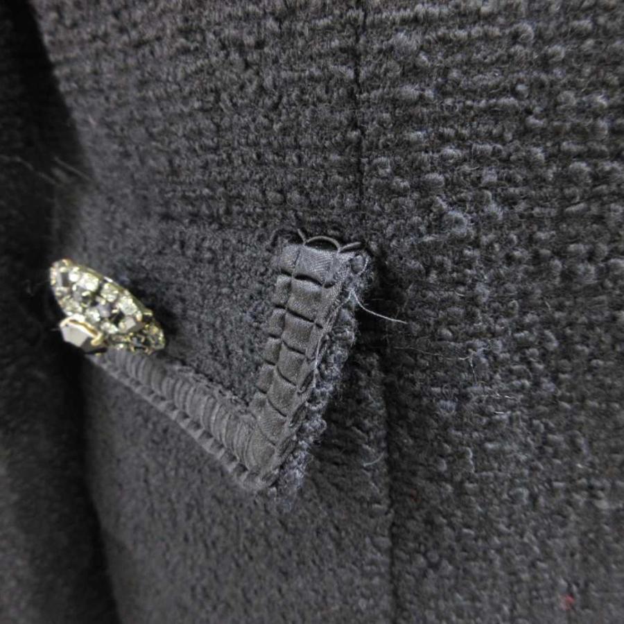 MaxMara ツイードロングコート J 42 Max Mara（マックスマーラ） コート アウター ウール 42 黒 ブラック