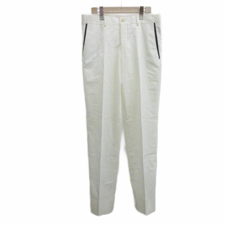 HERMES（エルメス） パンツ スラックス 40 白 ホワイト ラムレザー
