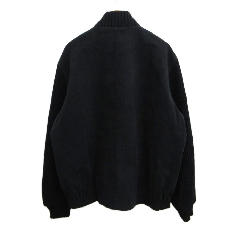 ランバン LANVIN ジャケット 上着 ブルゾン 48 黒 ブラック 長袖 