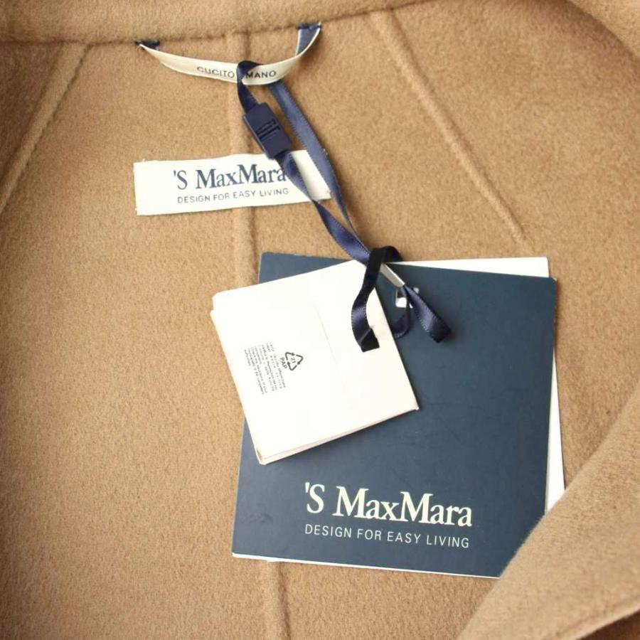 Sマックスマーラ 'S Max Mara cucito a mano コート ダブルフェイス ショート丈 金ボタン 44 ベージュ /MW ■GY18 レディースの画像