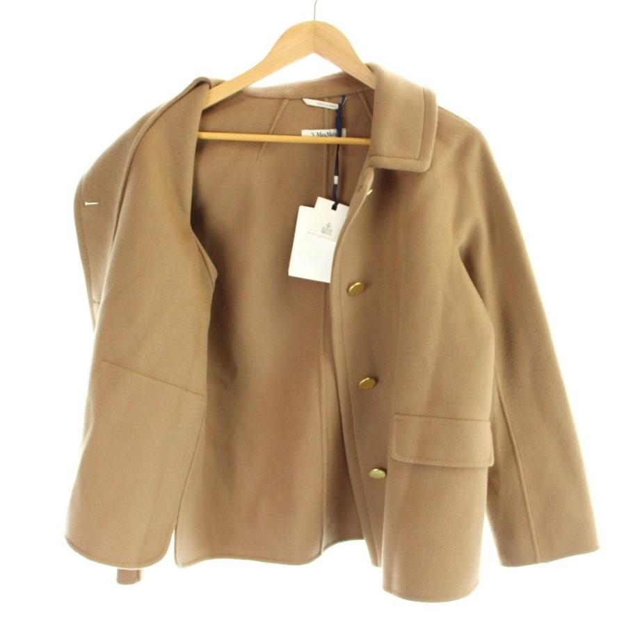 Sマックスマーラ 'S Max Mara cucito a mano コート ダブルフェイス ショート丈 金ボタン 44 ベージュ /MW ■GY18 レディースの画像
