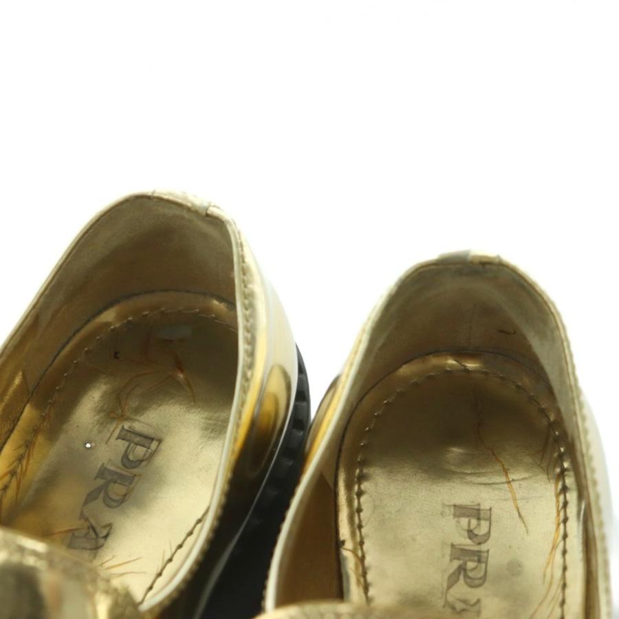 PRADA（プラダ） チョコレート ブラッシュッドレザー ローファー 厚底