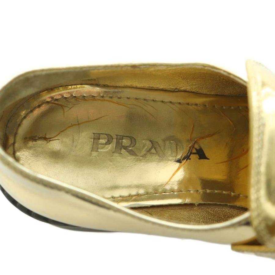 PRADA（プラダ） チョコレート ブラッシュッドレザー ローファー 厚底
