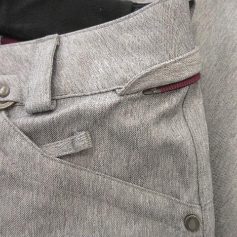 ボルコム VOLCOM スノーボードウェア パンツ S グレー 長ズボン 膝