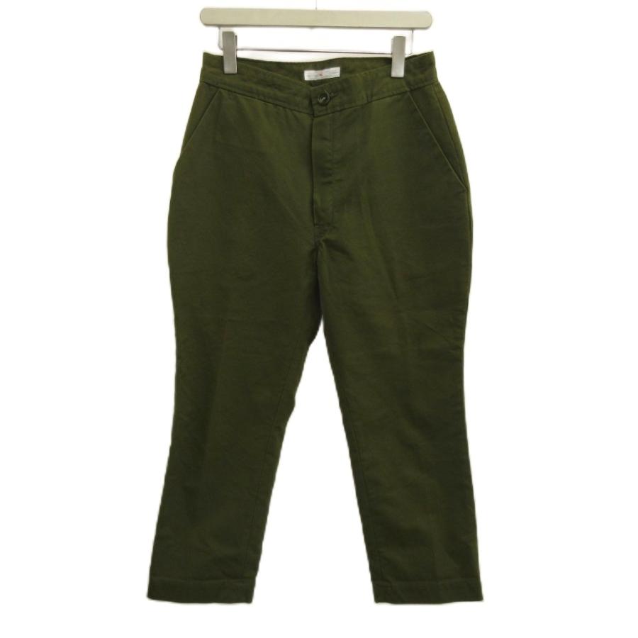 ホームスパン homspun チノパン チノパンツ M カーキ クロップド丈 191