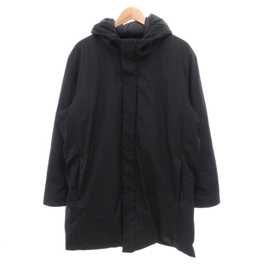 ユニクロ（UNIQLO） ハイブリッドダウンコート XXL 紺 ネイビー フード